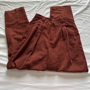Madewell corduroy pants, high-rise tapered